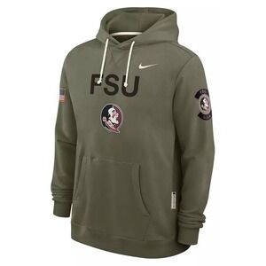Nike Mens Florida State Olive 2025 Military Appreciation Pullover Hoodie